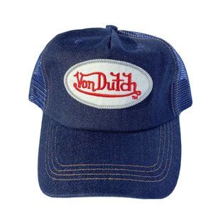Authentic Von Dutch Blue Denim Cap Trucker Hat New